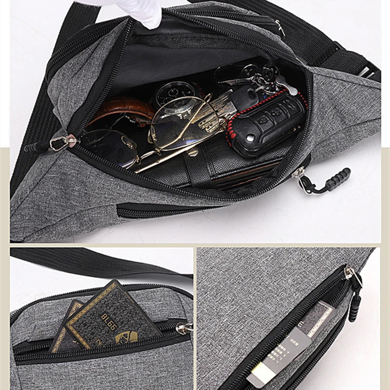 Marsupio Unisex Impermeabile Da Esterno In Tela Borsa A Tracolla Sportiva Per Escursioni Leggero
