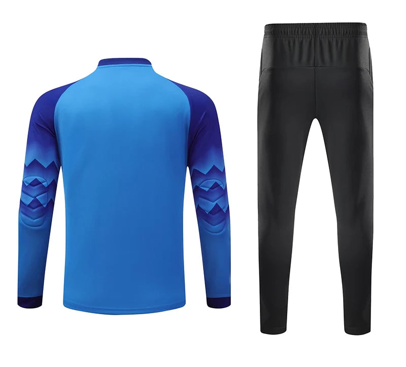 2023 uomo bambino portiere di calcio uniforme spugna protettiva manica lunga allenamento di calcio portiere top maglia da calcio pantaloni personalizzati