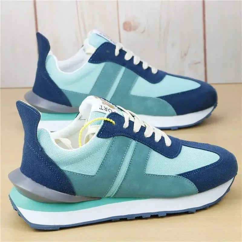 Scarpe Da Ginnastica Casual Uomo Donna Con Piattaforma Maggiorata Traspirante In Pelle Retro