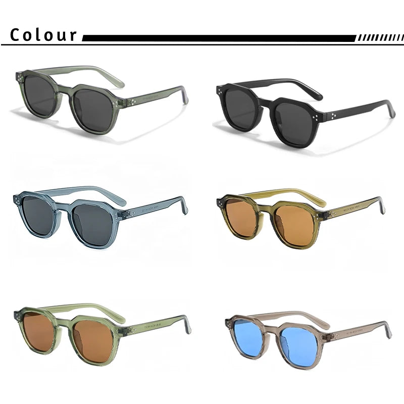 Occhiali Da Sole Polarizzati Retrò Unisex Caterside Ultraleggeri Montatura TR90 Poligonale Per Esterni Viaggio Di Qualità