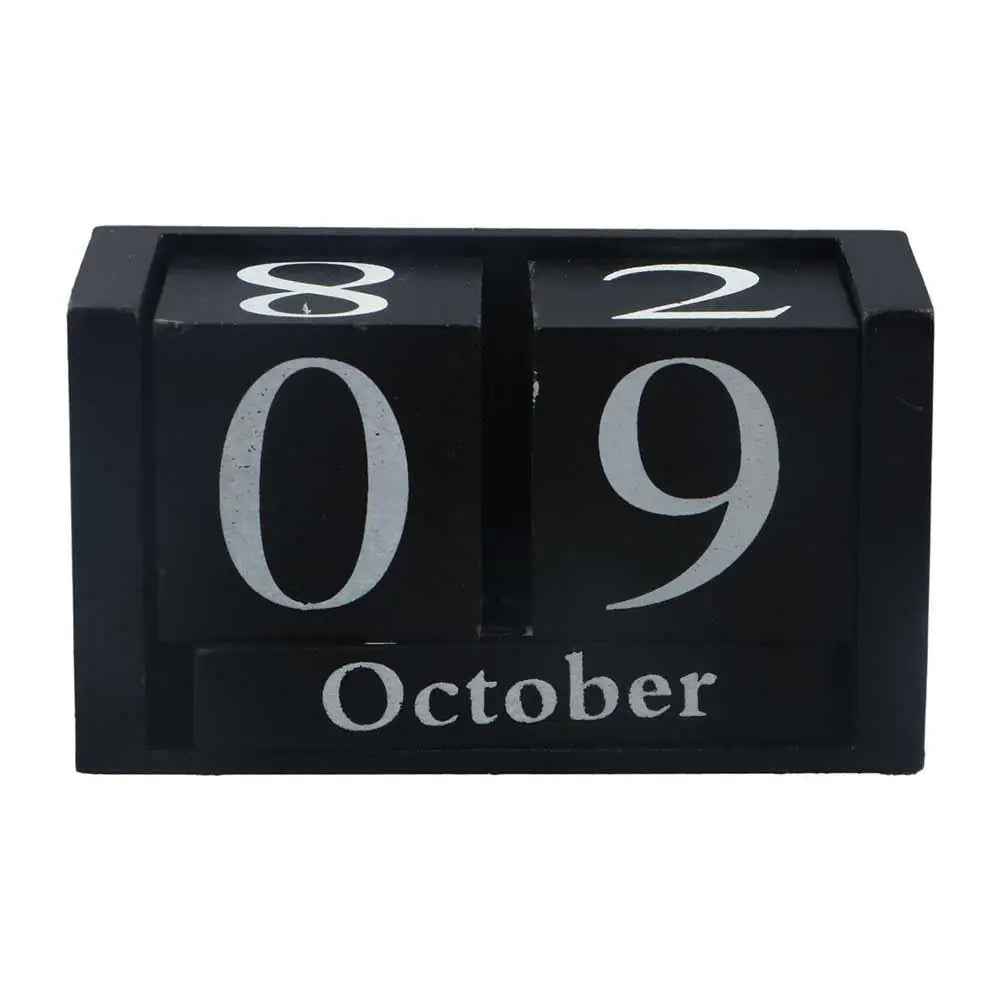 Calendario Perpetuo In Legno MDF Con Blocchi Eterni Display Mensile Stile Pastorale Per Ufficio E Casa Decorativo
