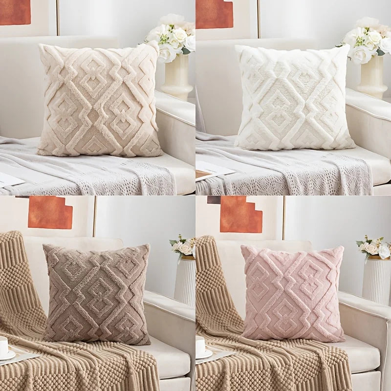 1 Pezzo Fodera Per Cuscino In Peluche Lusso A Forma Diamante Decorativa Per Divano Soggiorno Camera Da Letto