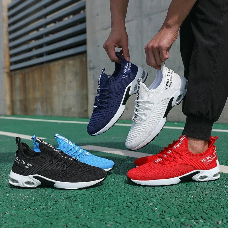 Scarpe sportive da uomo con suola spessa con design alla moda Scarpe comode e traspiranti Scarpe da trekking all'aperto Zapatillas Hombre De Segu