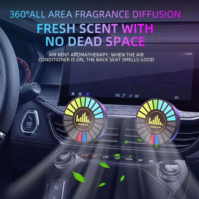 Lampada Interni Auto RGB con Diffusore di Aroma e Aromaterapia Musica Ritmo Sincronizzazione Illuminazione Ambientale