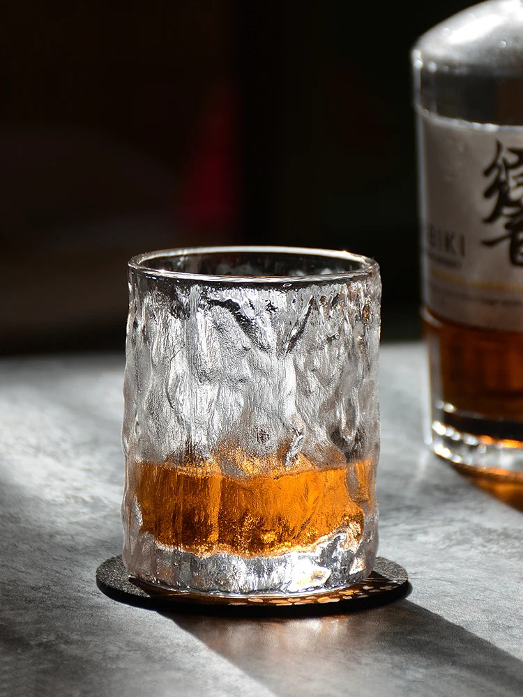 Bicchiere Whisky Vecchio Stile Con Base Pesante In Cristallo Design Giapponese Aderia