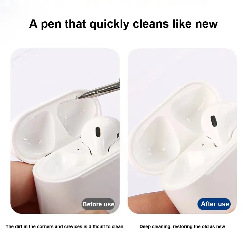 Kit Di Pulizia Auricolari Penna Tre In Uno Per AirPods Pro 2 3 4 Galaxy Buds 3 Cuffie Xiaomi Detergenti Auricolari