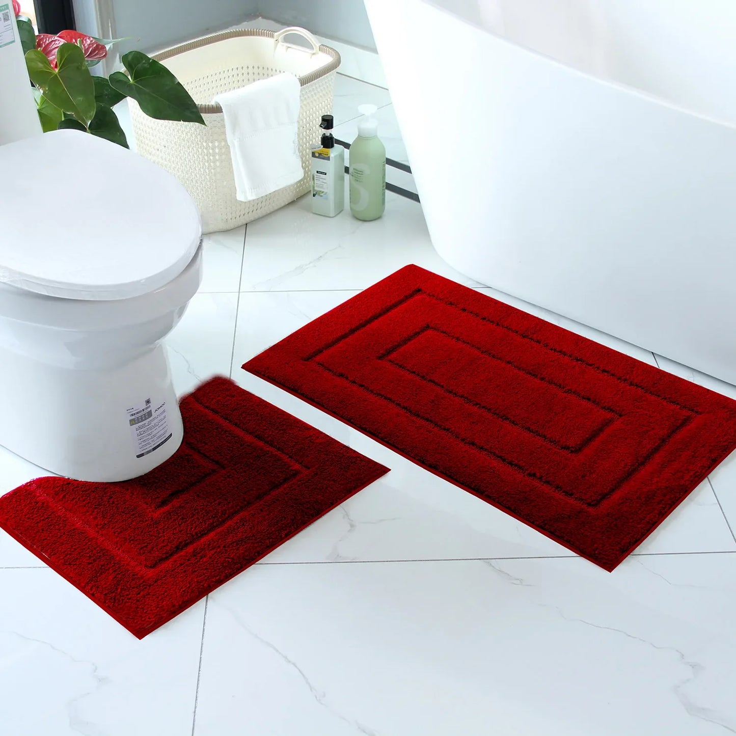 Tappetino Da Bagno In Peluche Antiscivolo Per Vasca E Porta D'Ingresso Assorbente E Confortevole