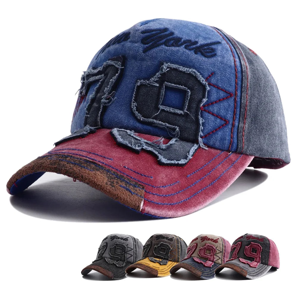 Berretto Da Baseball In Cotone Lavato Unisex Ricamo Lettera Regolabile Casual Outdoor Streetwear Cappelli Sportivi