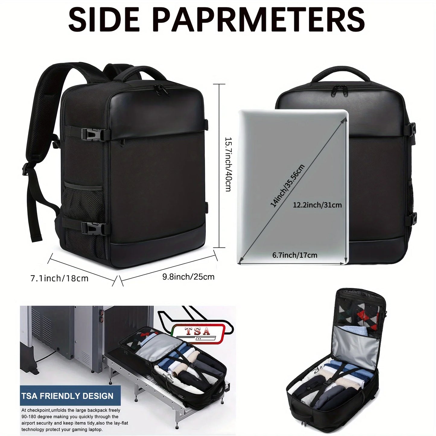 Zaino Da Viaggio Per Cabina Unisex Compatibile Con Ryanair 40x20x25 E EasyJet 45x36x20 Zaino Per Laptop