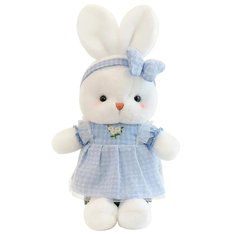 Coniglio Peluche Simpatico Con Fiore Gonna Giocattolo Morbido Bambola Pasquale Regali Di Natale Bambini Ragazze