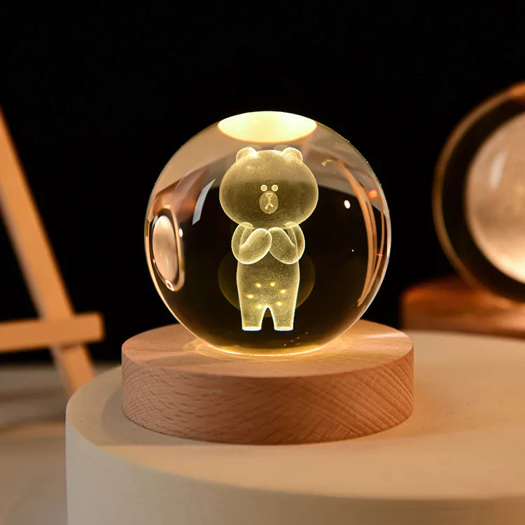 Sfera Di Cristallo 3D Del Sistema Solare Incisa Al Laser Globo Astronomia Regalo E Decorazione Per Casa