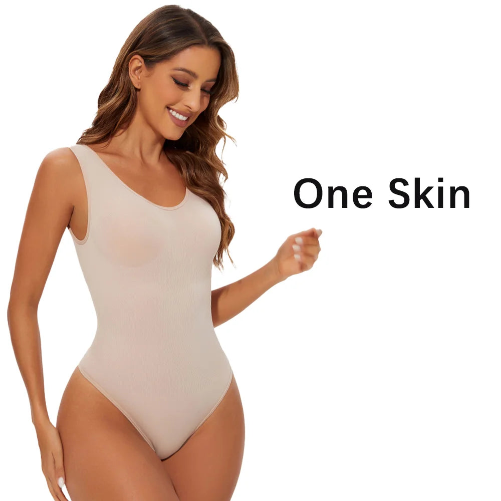 Body modellante senza cuciture per donna Body Shaper Perizoma modellante per il corpo Scolpire il seno Dimagrante Spalline larghe Shaper Nuovo