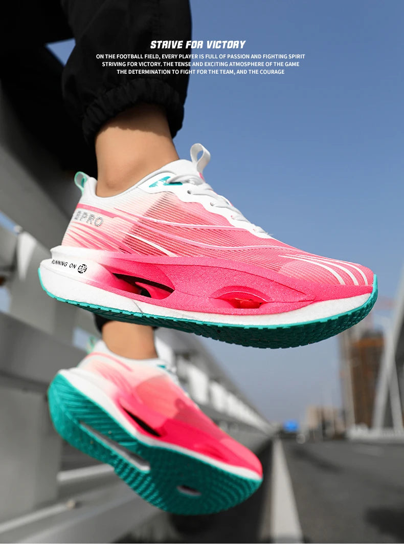 Scarpe da Corsa con Piastra in Carbonio per Maratona Unisex Traspiranti e Leggere Antiscivolo Sneakers Atletiche