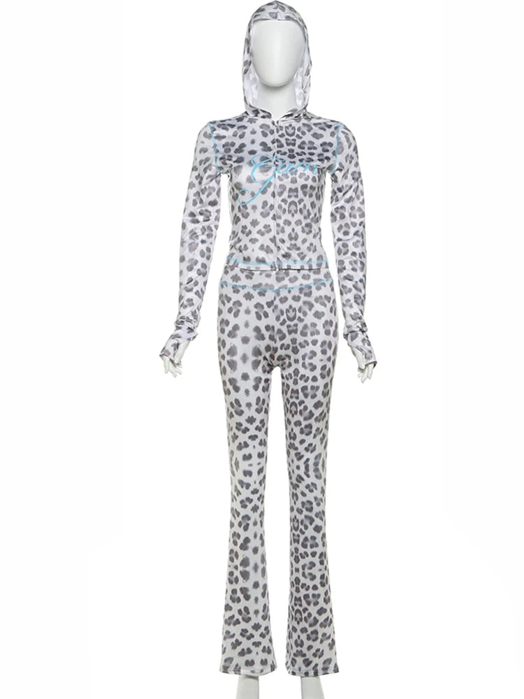 Sisterlinda Junior Tuta Alla Caviglia Leopardo Con Pantaloni Svasati High Street K24S50103