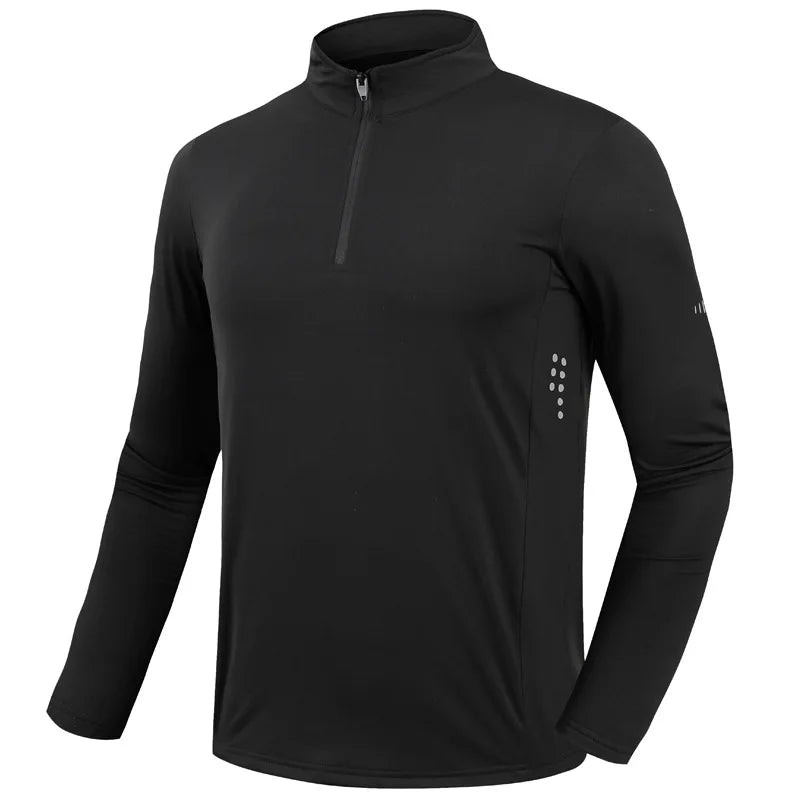 Maglia Da Fitness Da Uomo A Maniche Lunghe Per Corsa Palestra Sportiva Compression Rashguard Attillata