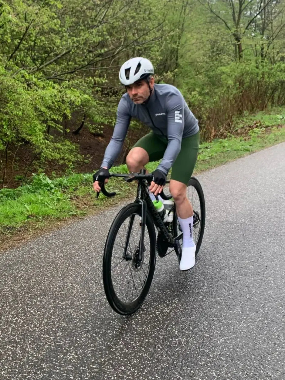 Maglia Da Ciclismo Invernale Termico In Pile Traspirante Uomo Manica Lunga Antipilling Con Tasche Spazzolato Morbido