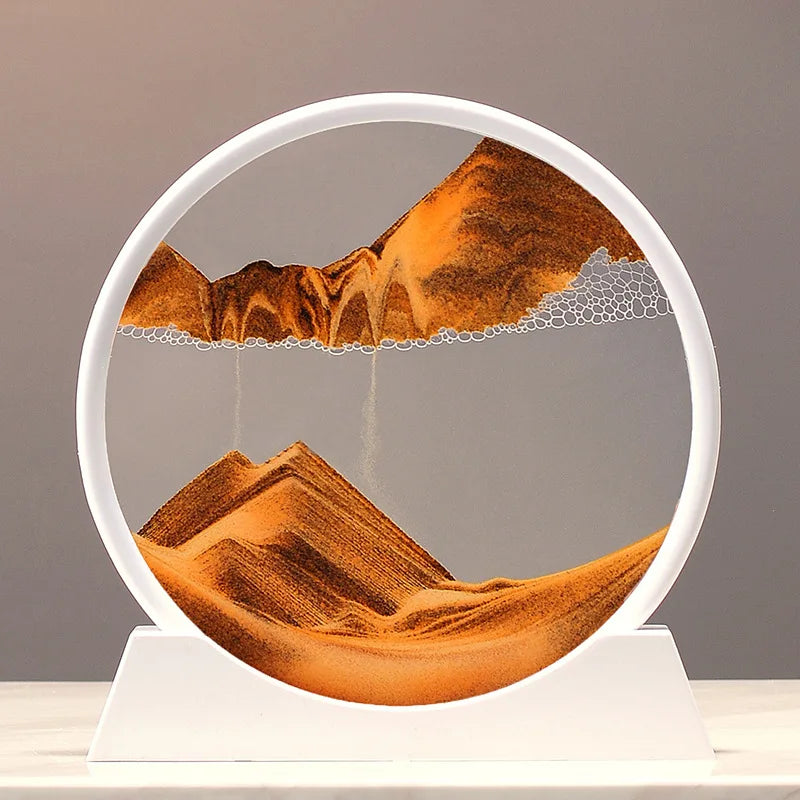Clessidra Liquida 3D Arte Sabbia In Movimento In Vetro Regalo Originale Decorazione Per Casa E Ufficio
