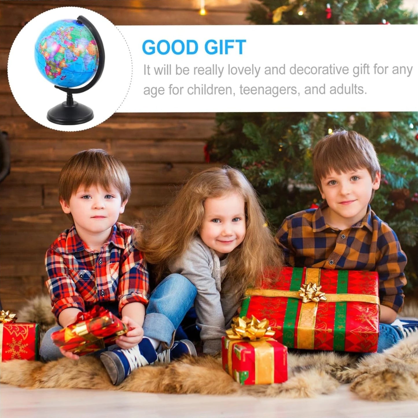 Set Globo Didattico Standard, Mappa Inglese HD 360 °   Rotazione, per studenti di classe e di geografia, risorsa didattica