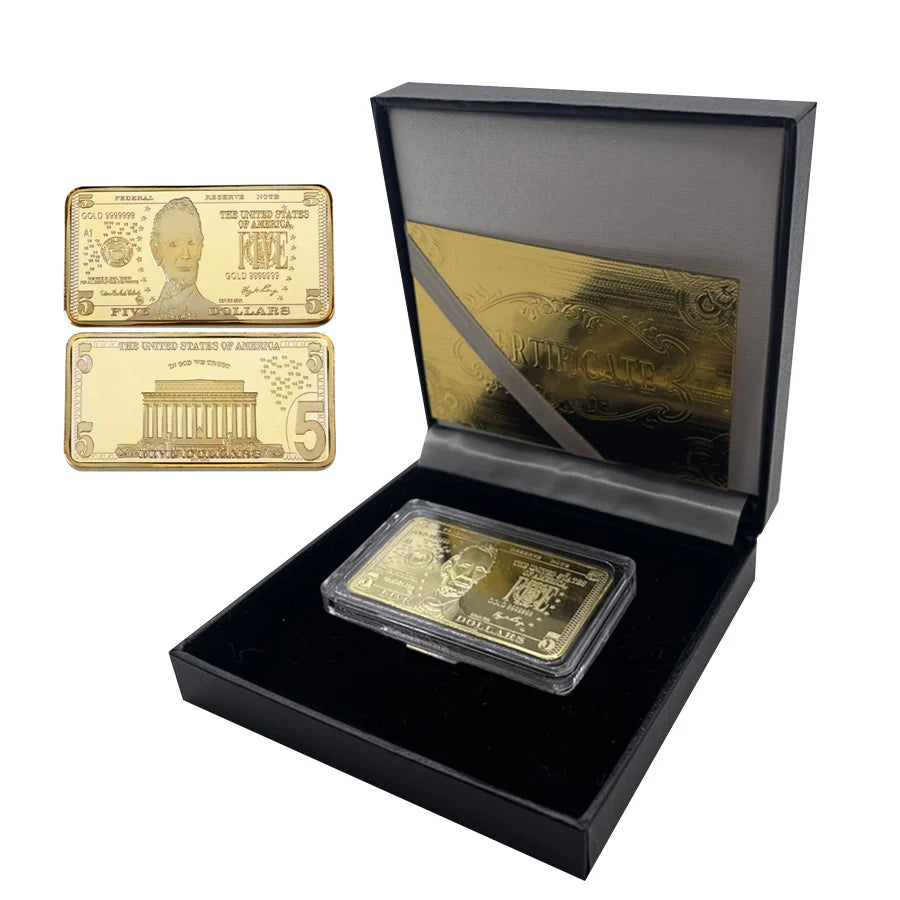 Lingotti Buffalo Placcati Oro Da 100 Dollari Stati Uniti D America Collezionabili Regalo Souvenir