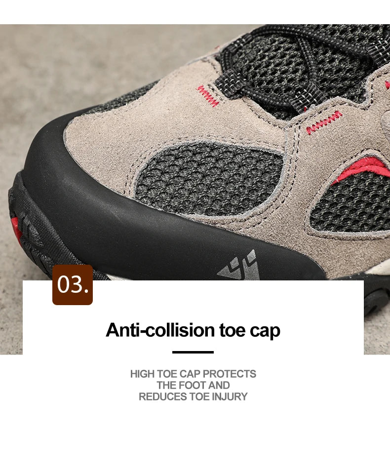 Hikeup Scarpe Da Uomo Traspiranti Da Trekking All'aperto Antispruzzo Mountain Climbing Sport Sneaker Da Trekking