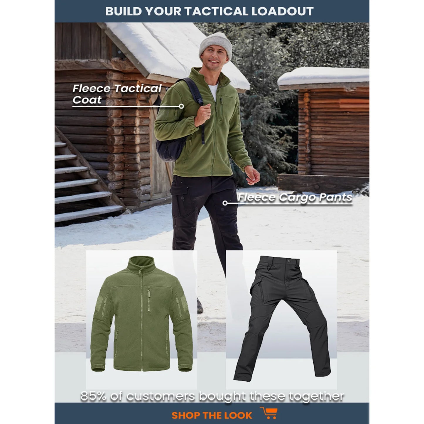 Tacvasen Giacca In Pile Full Zip Verde Da Uomo Con Tasche Con Cerniera Termica Per Lavoro E Escursionismo Outwear
