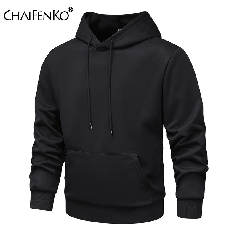 Uomo Cappotto Ampio Con Cappuccio Tinta Unita Stile Sottile Per Primavera Autunno Moda Tempo Libero Tasca Grande