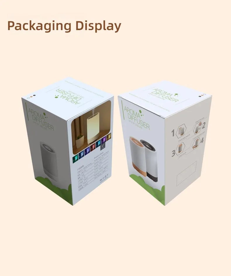 Umidificatore Diffusore Di Oli Essenziali Con Venature Del Legno Spruzzatore Automatico LED Per Profumo Camera Da Letto