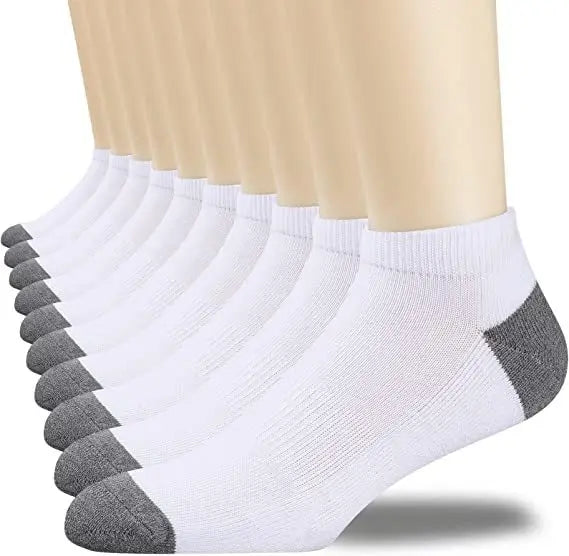 Calze Sportive Uomo in Cotone Bamboo Traspiranti Regolano Umidità per Comfort Tutto il Giorno Autunno Inverno 10 Paia