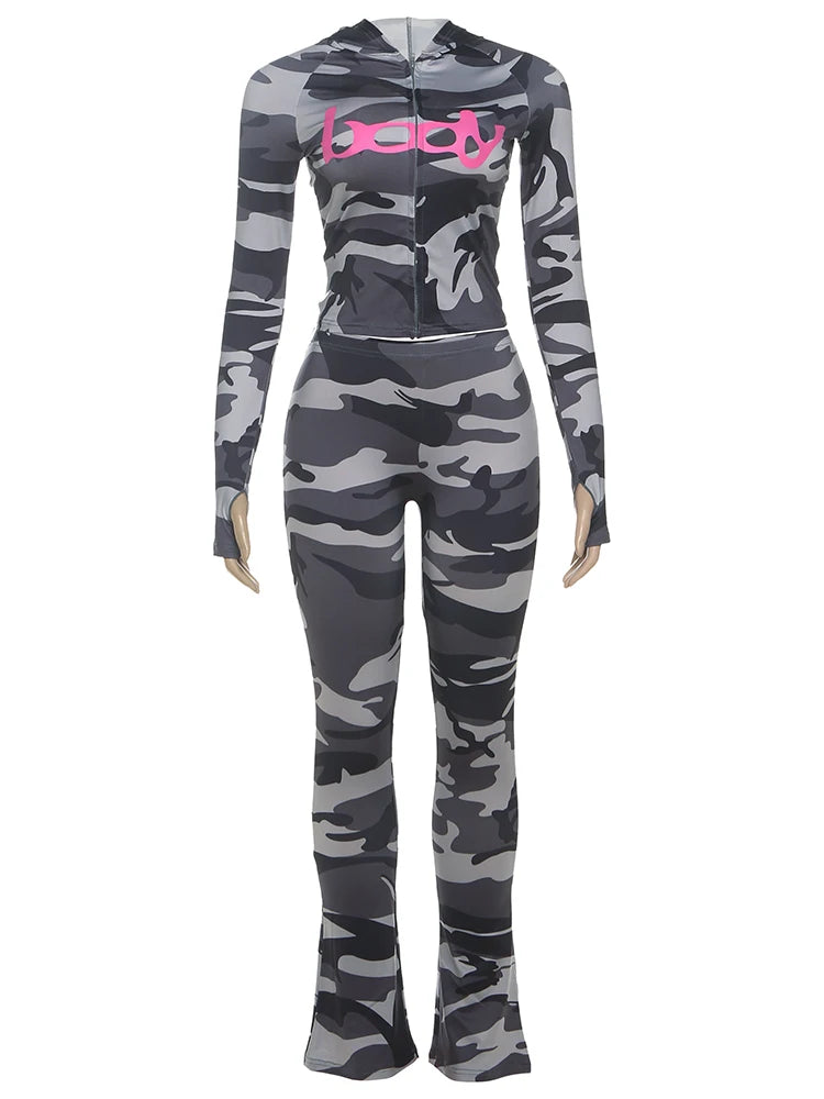 Sisterlinda Set Due Pezzi Cardigan Con Zip Da Donna Giacca Corta Con Cappuccio E Leggings Skinny Stile Sportivo