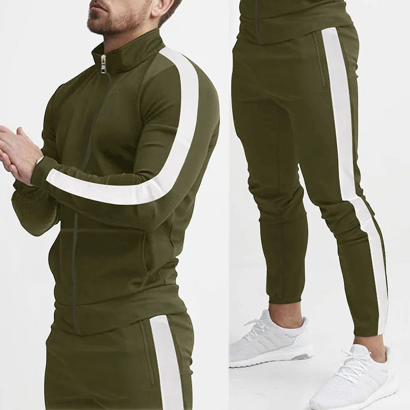 Tuta Sportiva Uomo Casual Autunno Inverno Colori Dell Abbigliamento Maschile Moderno