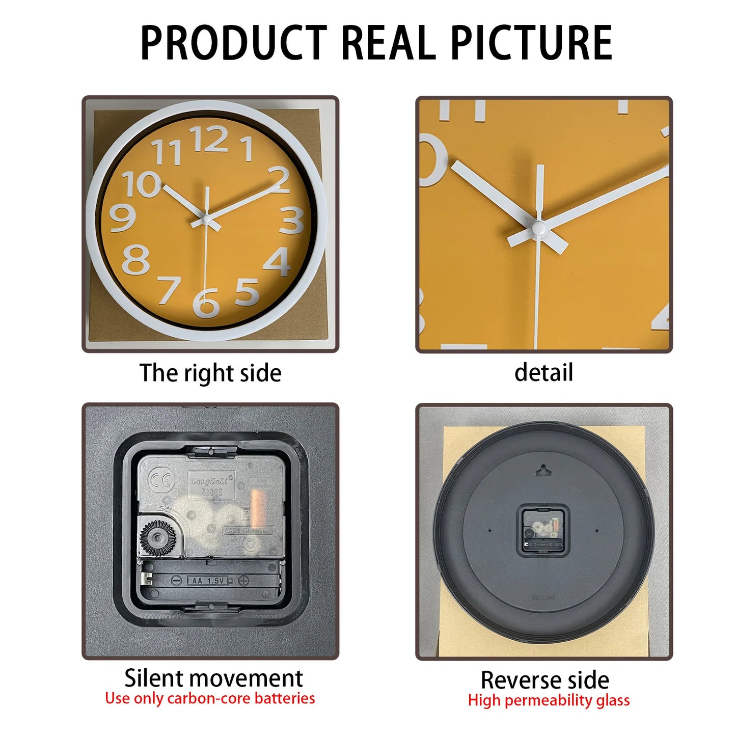 Orologio Da Parete In Vetro Plastica Con Motivo Moderno Da 8 Pollici Per Soggiorno Letto Cucina Decorazione Interni Quarzo Silenzioso Regalo