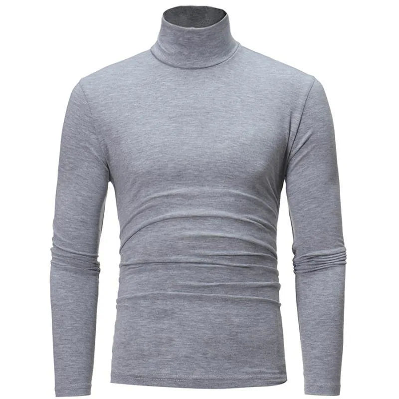 Uomo Dolcevita Autunno Inverno Slim Fit Collo Alto Alta Elasticità Manica Lunga Traspirante Maglieria Pullover