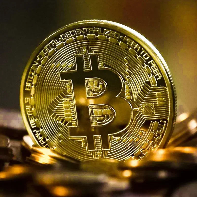 Moneta Bitcoin Placcata In Oro Collezione Arte Regalo Commemorativo Fisico Casascius Bit BTC Metallo Imitazione Antica