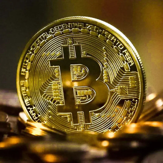 Moneta Bitcoin Placcata In Oro Collezione Arte Regalo Commemorativo Fisico Casascius Bit BTC Metallo Imitazione Antica