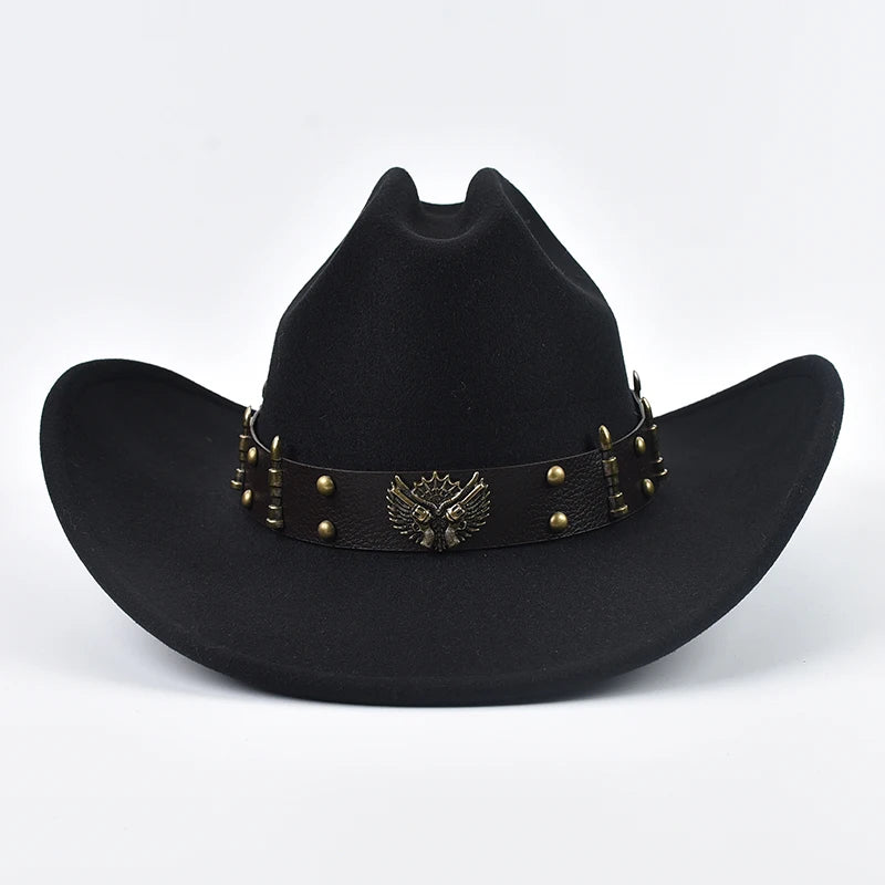 Cappello Western Cowboy Unisex Vintage Con Ampio Bordo In Tessuto Cotone Poliestere Resistente E Polivalente