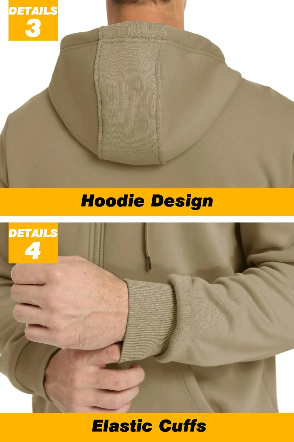 Tacvasen Felpa Con Cappuccio Uomo In Pile Con Tasche Grandi Con Zip Intera Casual Sportivo Per Running Escursionismo