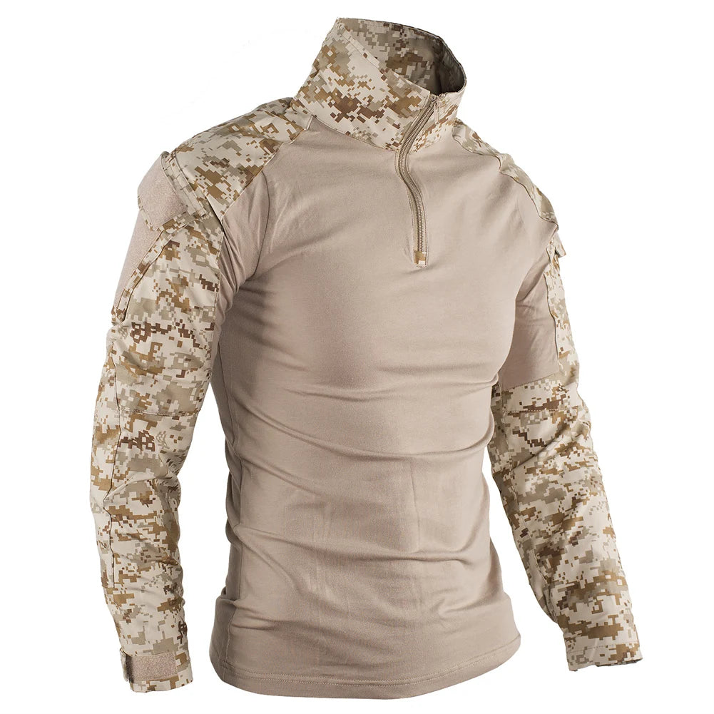 Camicia Militare Mege Camouflage Army Unisex Tactical Battle Combat Shirt Softair Per Forze Speciali USMC