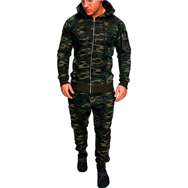 Set Abbigliamento Sportivo Da Uomo Due Pezzi Felpa Con Cappuccio Tattico Militare Pantaloni Traspirante Caldo Jogging