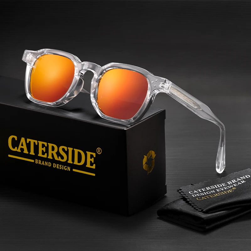 CaterSide Occhiali Da Sole Punk Unisex Con Montatura Quadrata Design Personalizzato Per Viaggi E Feste