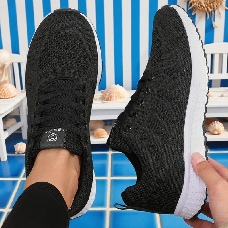 Scarpe Da Ginnastica Da Donna Leggere Da Corsa In Mesh Traspiranti Colorate Tacchi Bassi 1-3 Cm
