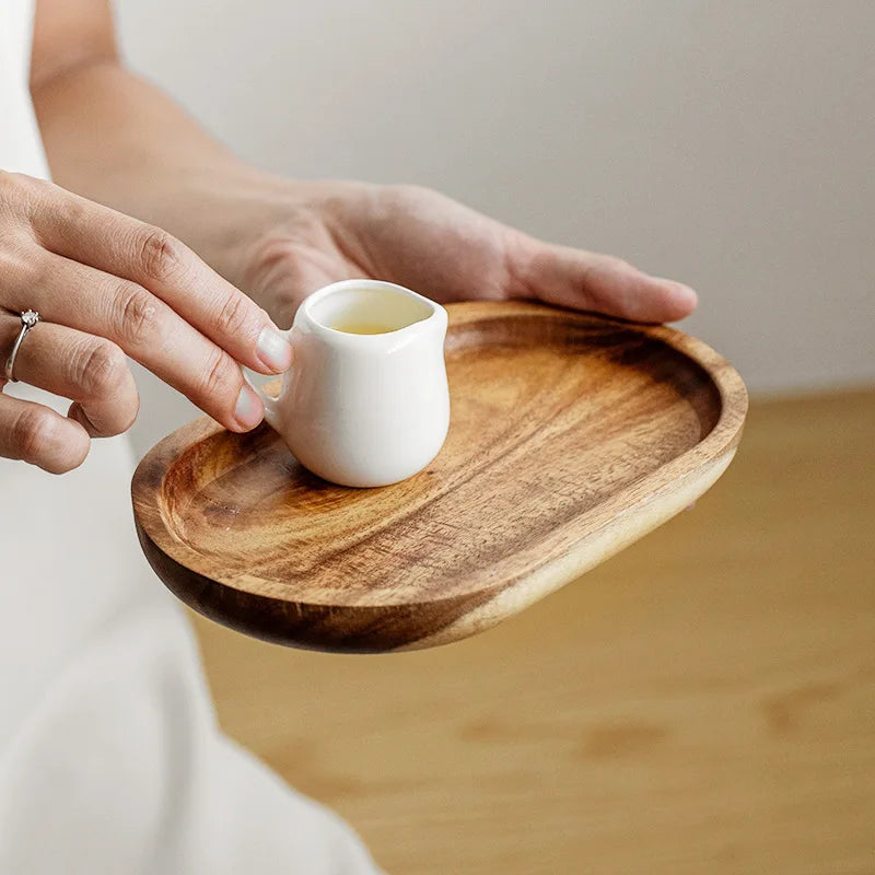 Vassoio In Legno Di Noce Ins Wind Rettangolare Piatto Da Pranzo Piccolo Per Tè Caffè Torta Pane Giapponese Massello
