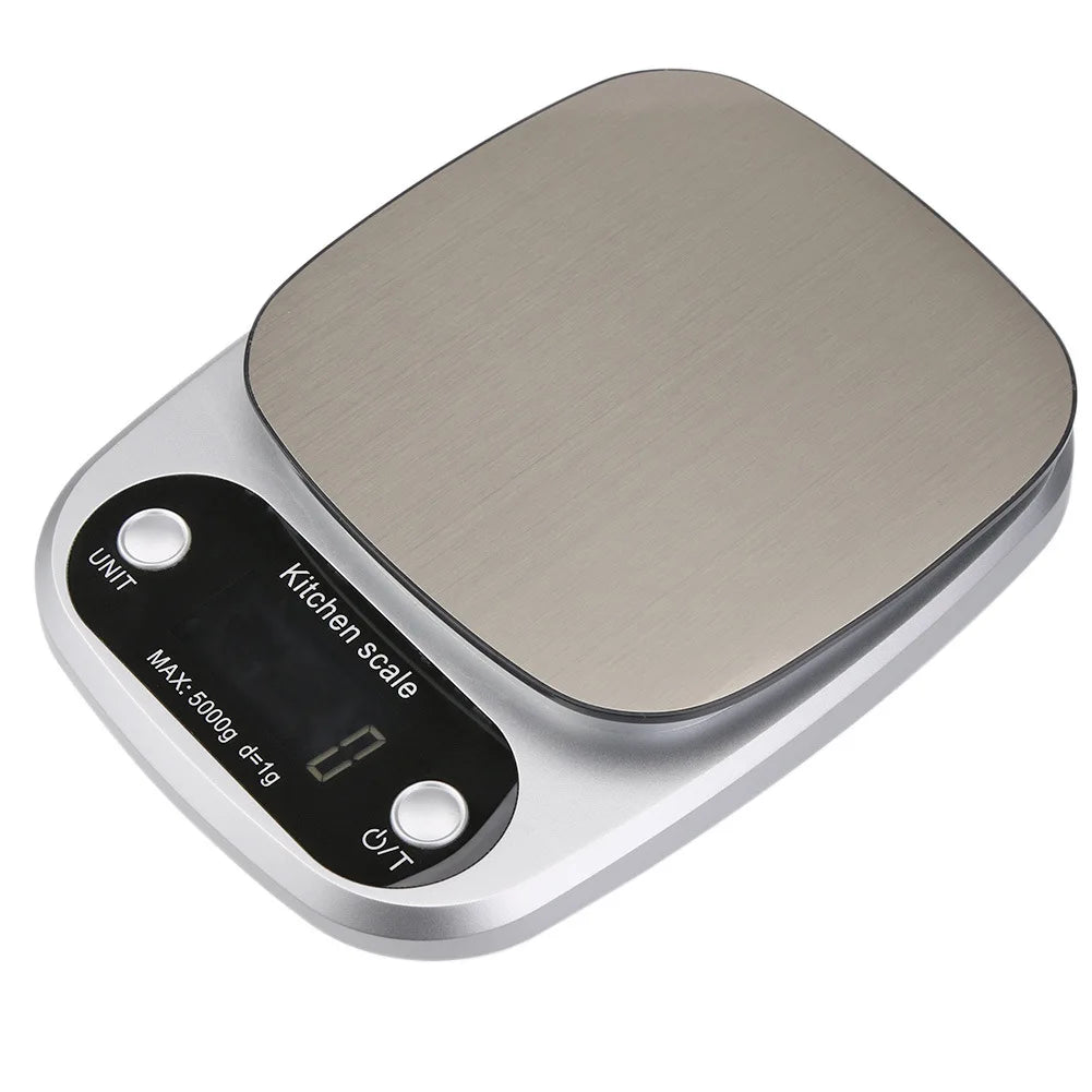 Bilancia Da Cucina Digitale In Acciaio Inox Con Display LCD Portatile Per Alimenti Gioielli Caffè Cucina 5 Kg 10 Kg 1 g