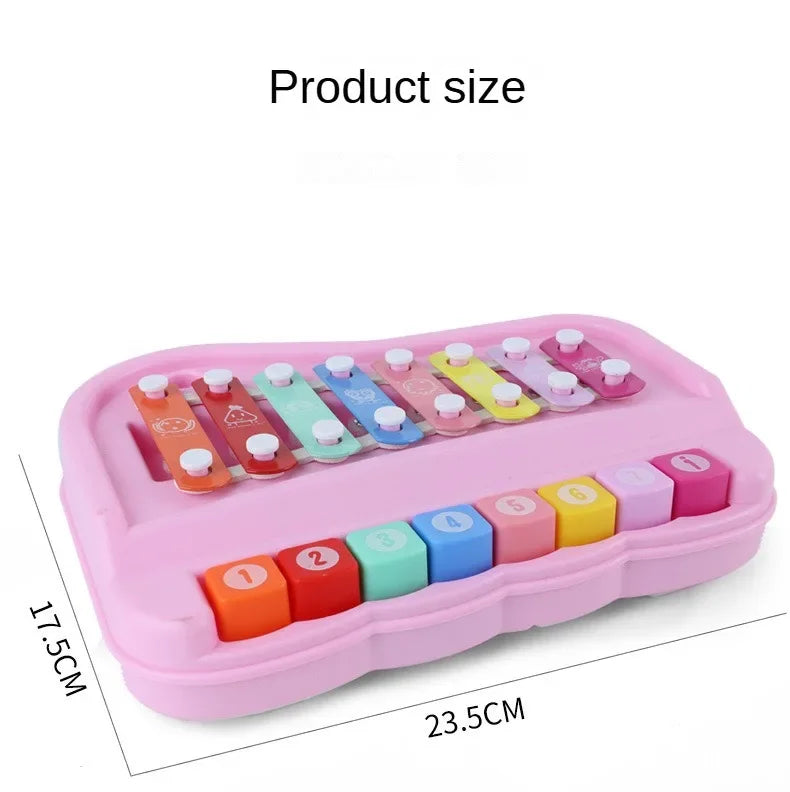 Xilofono A 8 Note E Pianoforte Montessori Per Bambini 2 In 1 Educativo Da Viaggio