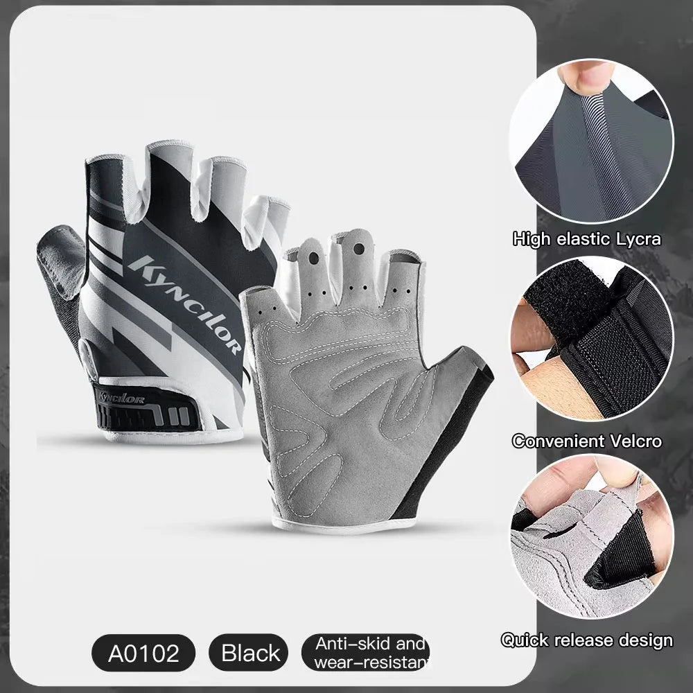 Guanti Da Ciclismo Estivi Mezze Dita Donna Traspiranti Per Assorbimento Urti MTB Accessori Da Ciclismo