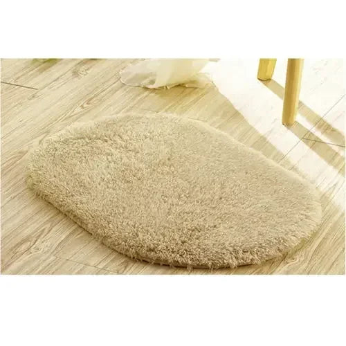 Tappetini da Bagno Antiscivolo in Memory Foam Ellittici Morbidi con Assorbimento Idrico per Pavimento del WC Spessi