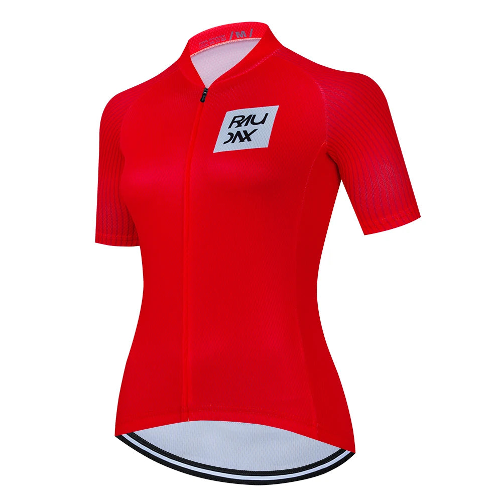 Maglie Ciclismo Donna Raudax 2026 Estive Traspiranti Abbigliamento MTB Maniche Corte Con Tasche
