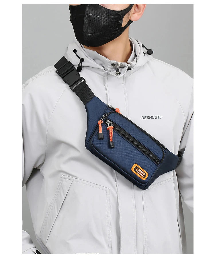 Marsupio da Uomo Impermeabile Unisex Borsa a Tracolla per Corsa e Attività Leggero e Resistente