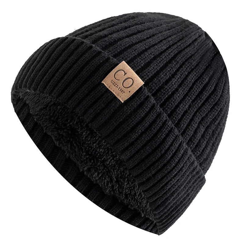 Nuovi Cappelli Invernali Unisex Bicolore Con Fodera In Pelliccia Berretto Caldo Lavorato A Maglia Per Uomo E Donna