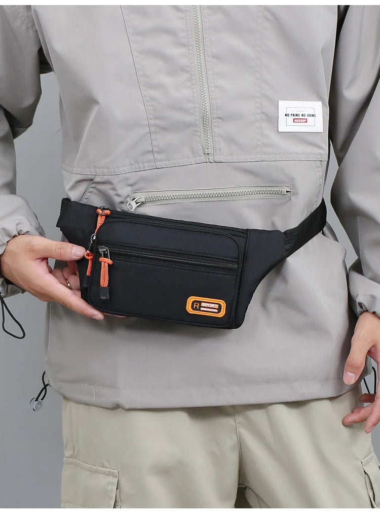 Marsupio da Uomo Impermeabile Unisex Borsa a Tracolla per Corsa e Attività Leggero e Resistente