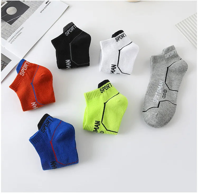 Calzini Corti Da Uomo Per Basket E Corsa Con Rete Traspirante Assorbenti Odori Pack 6 Paia